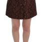 Dolce & Gabbana Brown Floral Brocade Mini Bubble Skirt