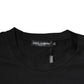 Dolce & Gabbana Black DG Logo Print Cotton Crew Neck T-shirt