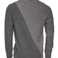 Ballantyne Gray Cashmere Argyle Intarsia Knit Crew Neck Sweater