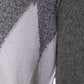 Ballantyne Gray Cashmere Argyle Intarsia Knit Crew Neck Sweater