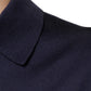 Dolce & Gabbana Blue Silk Collared Short Sleeves Polo T-shirt