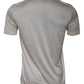 Dolce & Gabbana Off White Silk Crew Neck Short Sleeve T-shirt