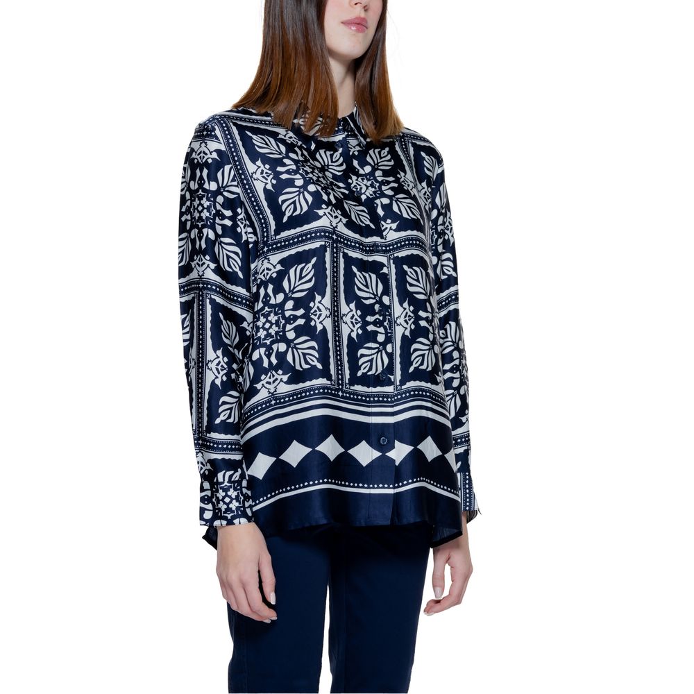 Street One Blue Viscose Blouse