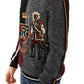 Dolce & Gabbana Multicolor KING Knight Monkey Knitted Cashmere Wool Sweater