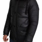 Dolce & Gabbana Black Hooded Polyester Men Coat Puffer Jacket