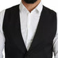 Dolce & Gabbana Black Men Formal STAFF Dress Waistcoat Vest