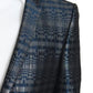 Dolce & Gabbana Blue Silver Shiny 2 Piece Slim GOLD Suit