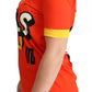 Dolce & Gabbana Orange Royals Print Round Neck T-shirt