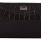 Dolce & Gabbana Brown Exotic Leather Zip Around Continental Clutch Wallet
