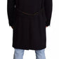 Dolce & Gabbana Blue Trench Coat Long Wool Stretch Jacket