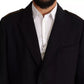 Dolce & Gabbana Blue Trench Coat Long Wool Stretch Jacket