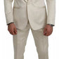 Dolce & Gabbana Beige Wool Crème 3 Piece SICILIA Shawl Suit