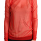 Dolce & Gabbana Orange Semi Transparent Blouse Sweater
