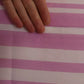 Dolce & Gabbana Pink White Striped Cannes Wrap Shawl Scarf