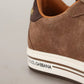 Dolce & Gabbana Brown Suede Logo Low Top Sneakers Men Shoes