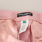 Dolce & Gabbana Pink Wool Mid Waist Tapered Pants