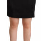 Dolce & Gabbana Black Silk High Waist Mini Pencil Cut Skirt