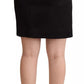 Dolce & Gabbana Black Silk High Waist Mini Pencil Cut Skirt