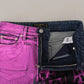 Dolce & Gabbana Purple Leopard Cotton Slim Fit Denim Jeans
