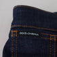 Dolce & Gabbana Blue Denim Stretch Crystal Hot Pants Shorts