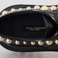 Dolce & Gabbana Black Leather Trekking Derby Embellished Shoes