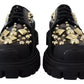 Dolce & Gabbana Black Leather Trekking Derby Embellished Shoes