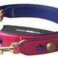 Dolce & Gabbana Pink Exotic Leather Studded Shoulder Strap