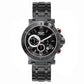 Bobroff Black Stainless Steel Dress Watch