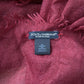 Dolce & Gabbana Maroon Cashmere Knit Wrap Shawl Fringe Scarf