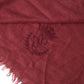 Dolce & Gabbana Maroon Cashmere Knit Wrap Shawl Fringe Scarf