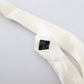 Dolce & Gabbana Off White Satin Silk Classic Men Necktie