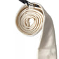 Dolce & Gabbana Off White Satin Silk Classic Men Necktie