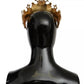 Dolce & Gabbana Gold Crystal Star STRASS Crown Logo Tiara Diadem