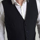 Dolce & Gabbana Black 3 Piece Single Breasted MARTINI Suit