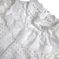 Dolce & Gabbana White Cotton Lace Trim Turtle Neck Blouse