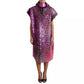 Dolce & Gabbana Pink Leopard Print Polyester Shift Midi Dress