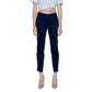 Street One Blue Cotton Casual Pants