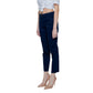 Street One Blue Cotton Casual Pants