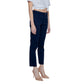Street One Blue Cotton Casual Pants
