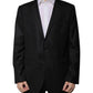 Dolce & Gabbana Black Stripe Wool Single Breasted Blazer