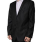 Dolce & Gabbana Black Stripe Wool Single Breasted Blazer