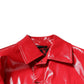 Dolce & Gabbana Red Polyester Button Down Collared Jacket
