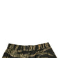 Dolce & Gabbana Black Gold Patterned Cotton Bermuda Shorts