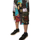 Dolce & Gabbana Multicolor Patchwork Cargo Bermuda Shorts