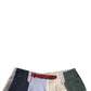 Dolce & Gabbana Multicolor Patchwork Linen Men Chino Shorts