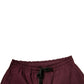 Dolce & Gabbana Maroon Cotton Mid Waist Bermuda Shorts