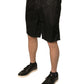 Dolce & Gabbana Black Polyester Jersey Mid Waist Shorts
