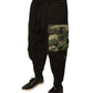 Dolce & Gabbana Black Camouflage Cotton Jogger Cargo Pants