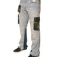 Dolce & Gabbana Light Blue Cotton Cargo Straight Denim Jeans