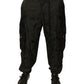 Dolce & Gabbana Black Crown Nylon Jogger Sweatpants Pants